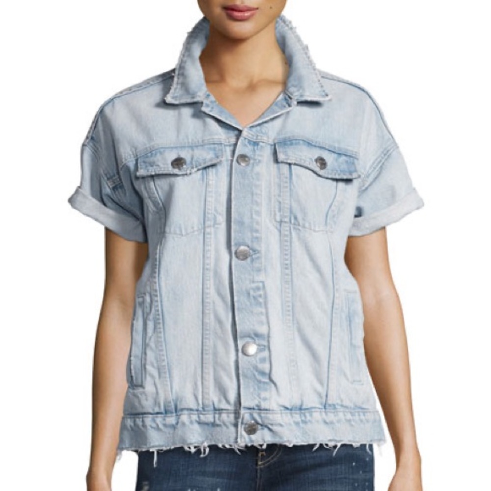 Current/Elliot Short sleeve light denim jacket
